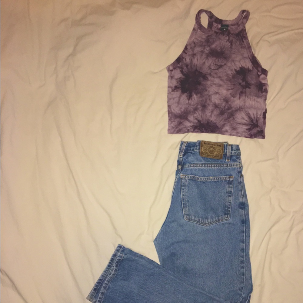 Tie dyed crop top.
